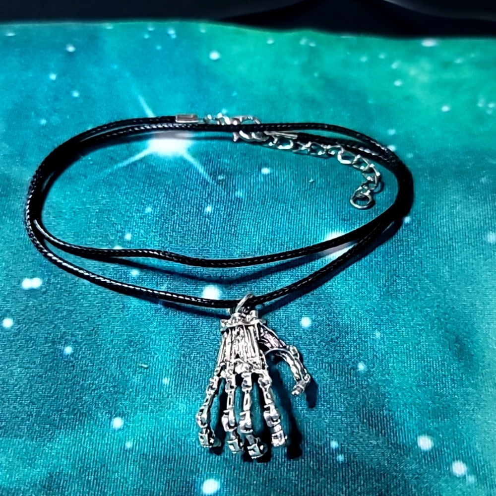 Skeleton Hand Necklace